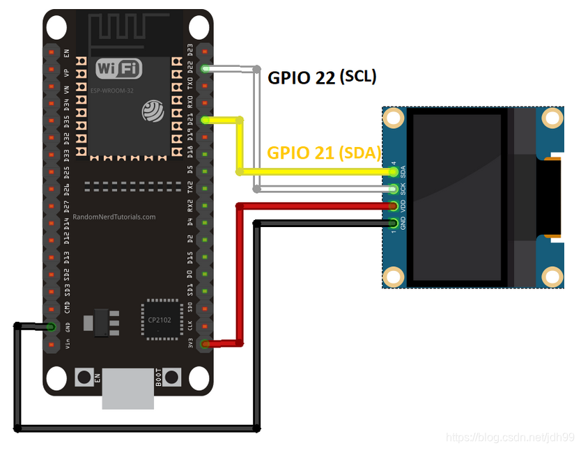 Подключение OLED дисплея 0.96" к ESP32 — пошаговый гайд